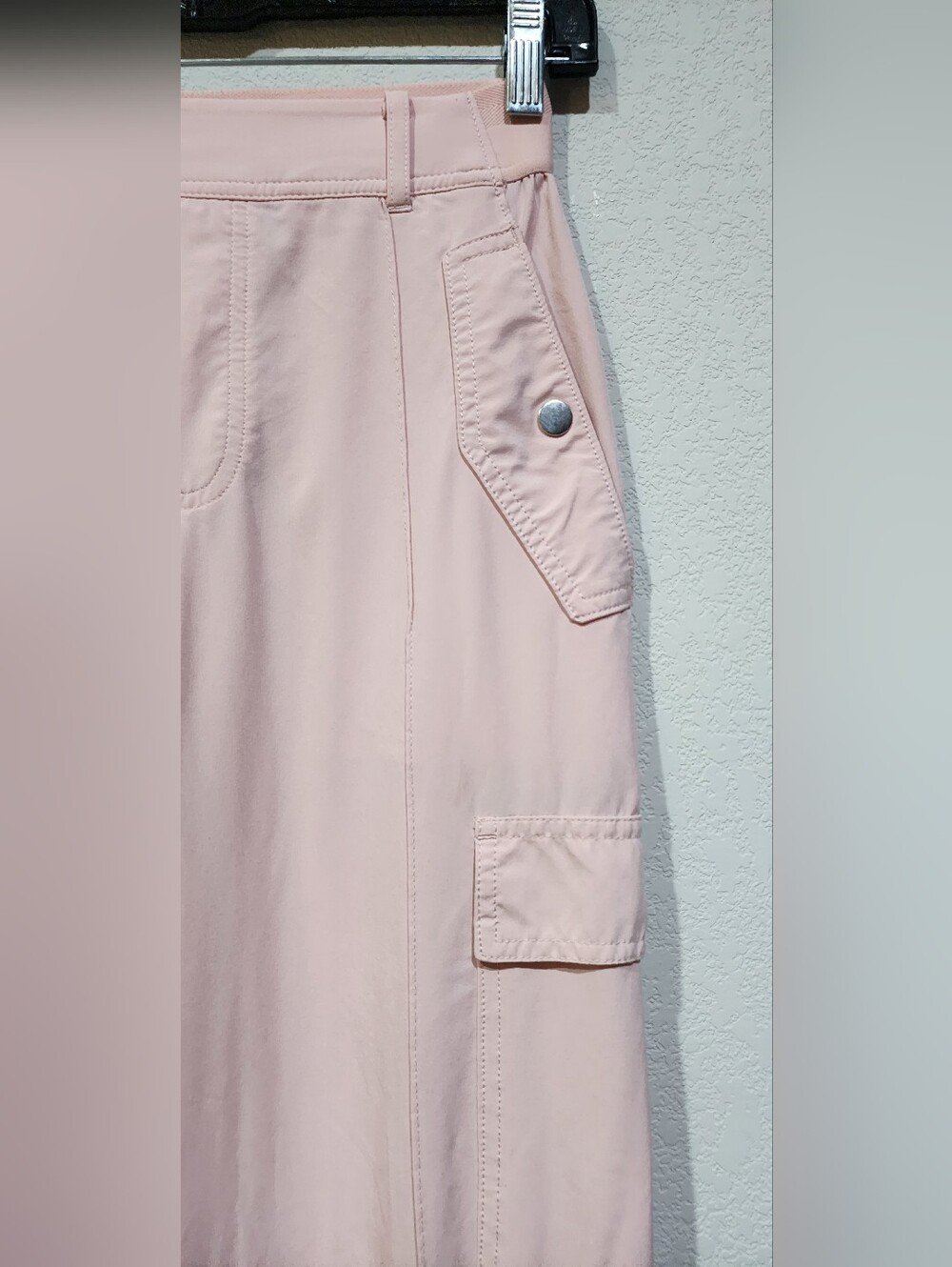 Athleta Pale Pink Cargo Wide-Leg Pants Size 0 - Picture 3 of 14